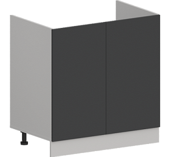 Шкаф нижний под мойку ШНМ 800 Гарден Графит софт