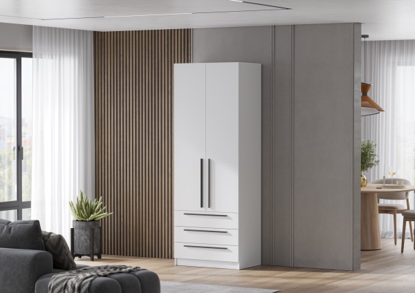 мс Берген ШК3Я-800 белое дерево/белое дерево