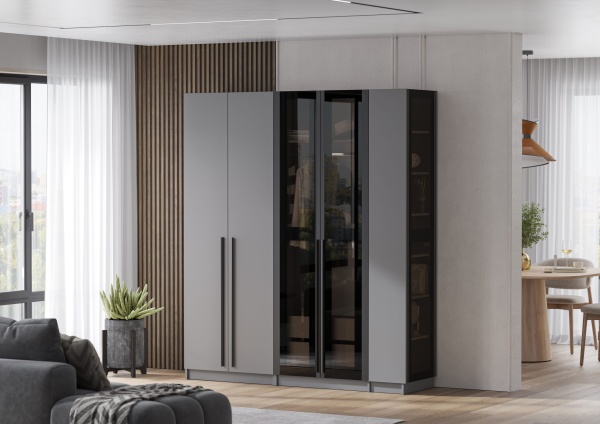 мс Берген ШКС-800 серый графит/софт черный