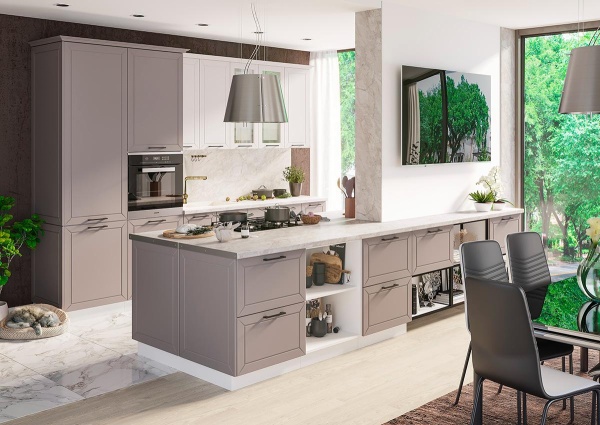 Модульная кухня Кельн Софт айвори / Софт карамель