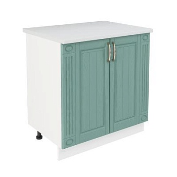 Шкаф нижний декор Лондон ШНД 800 Белый/дуб изумруд