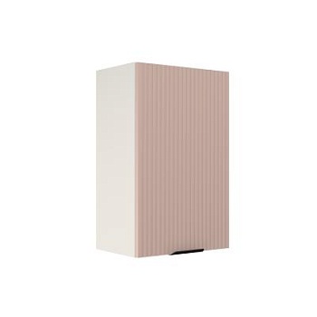 Шкаф верхний ШВ 450 Корпус: ЛДСП белый 16мм; фасад: фрезеровка Норд Line, МДФ софт какао 16 мм