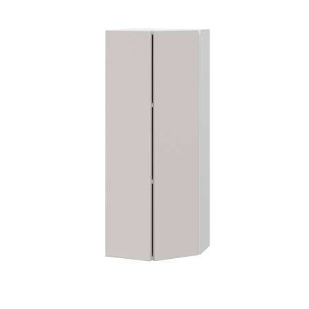 Шкаф верхний торцевой ШВТ 360Н Корпус: ЛДСП белый 16мм; фасад: фрезеровка Оливия, МДФ моно керамика 16 мм