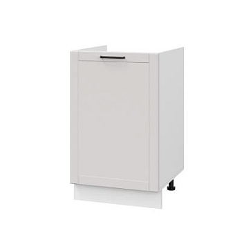 Шкаф нижний под мойку ШНМ 500 Корпус: ЛДСП белый 16мм; фасад: фрезеровка Диада, МДФ лофт крем 16 мм