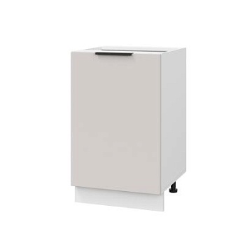 Шкаф нижний ШН 500 Корпус: ЛДСП белый 16мм; фасад: фрезеровка Оливия, МДФ моно керамика 16 мм