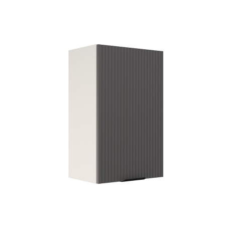 Шкаф верхний ШВ 450 Корпус: ЛДСП белый 16мм; фасад: фрезеровка Норд Line, МДФ софт смок 16 мм