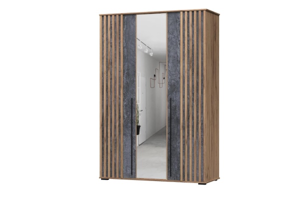 Марракеш Шкаф 3х ств. 1500 Дуб вотан / Цемент темный