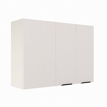 Шкаф верхний угловой ШВУП 1000 Корпус: ЛДСП белый 16мм; фасад: фрезеровка Норд Line, МДФ софт даймонд 16 мм