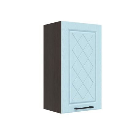 Шкаф верхний ШВ 400 Корпус: ЛДСП венге 16мм; фасад: фрезеровка Барселона, МДФ голубой тик 16мм Шкаф верхний ШВ 400 Корпус: ЛДСП венге 16мм; фасад: фрезеровка Барселона, МДФ голубой тик 16мм