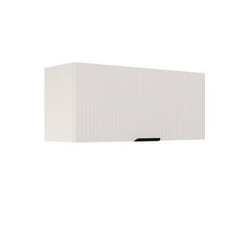 Шкаф верхний горизонтальный ШВГ 800 Корпус: ЛДСП белый 16мм; фасад: фрезеровка Норд Line, МДФ софт даймонд 16 мм