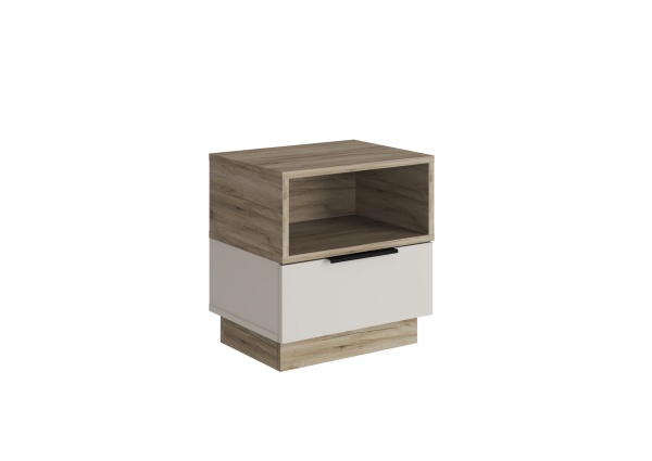 БОХО Тумба прикроватная ТМ-002 Дуб крафт серый / Кашемир
