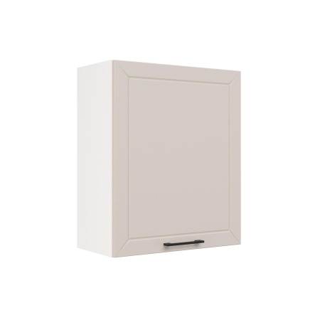 Шкаф верхний ШВ 600-1 Корпус: ЛДСП белый 16мм; фасад: фрезеровка Кельн, МДФ софт бланж 16мм