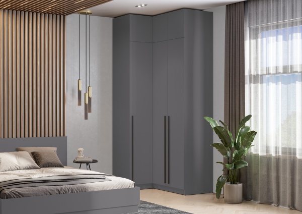 Модульная спальня Берген Серый графит