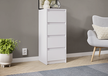 мс Айден КМ06-400 белый ЛДСП/белый ЛДСП