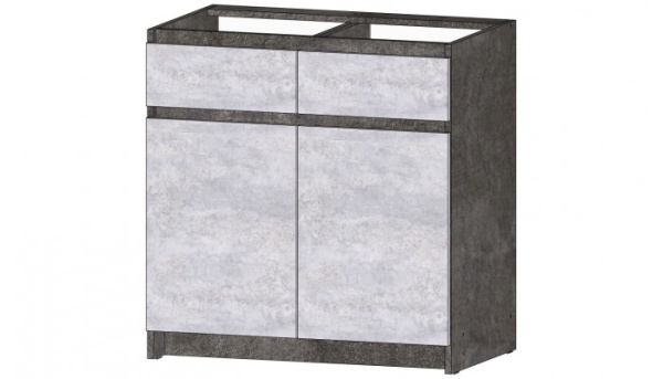 Кухня Бостон Стол комби 800 Цемент темный / Цемент светлый