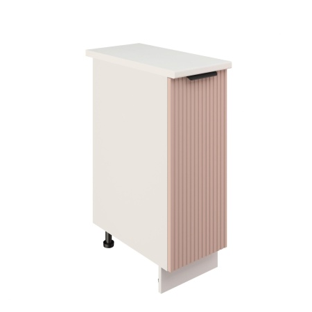 Шкаф нижний ШН 300 Корпус: ЛДСП белый 16мм; фасад: фрезеровка Норд Line, МДФ софт какао 16 мм