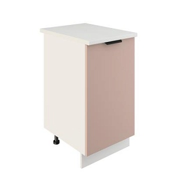 Шкаф нижний ШН 450 Корпус: ЛДСП белый 16мм; фасад: фрезеровка Норд, МДФ софт какао 16 мм