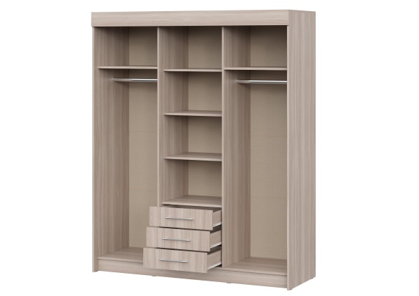 шкаф-купе Фортуна Ясень Шимо светлый / Ясень Шимо светлый