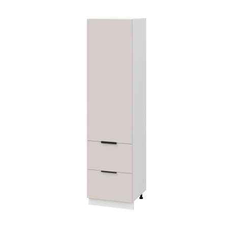 Пенал (премьер) П600Н-12Я Корпус: ЛДСП белый 16мм; фасад: фрезеровка Оливия, МДФ моно керамика 16 мм