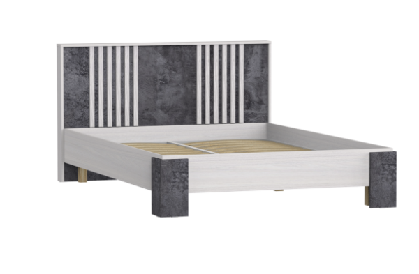 Марракеш Кровать 1400 Анкор светлый / Цемент темный