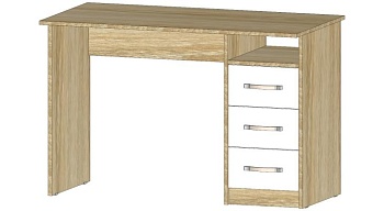 Стол с ящиками Буратино Дуб Сонома / Белый