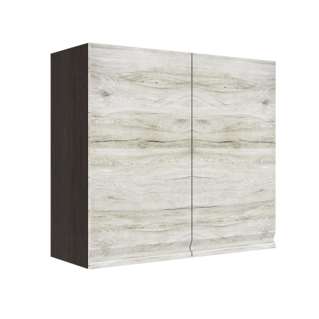 Шкаф верхний ШВ 800 Корпус: ЛДСП венге 16мм; фасад: фрезеровка Бруклин, МДФ клен скандинавский 16 мм