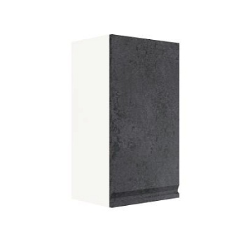 Шкаф верхний ШВ 400 Корпус: ЛДСП белый 16мм; фасад: фрезеровка Бруклин, МДФ бетон черный 16мм Шкаф верхний ШВ 400 Корпус: ЛДСП белый 16мм; фасад: фрезеровка Бруклин, МДФ бетон черный 16мм