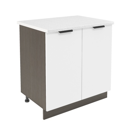 Шкаф нижний ШН 800 Корпус: ЛДСП венге 16мм; фасад: фрезеровка Норд, МДФ софт даймонд 16 мм