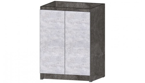 Кухня Бостон Стол мойка 600 Цемент темный / Цемент светлый