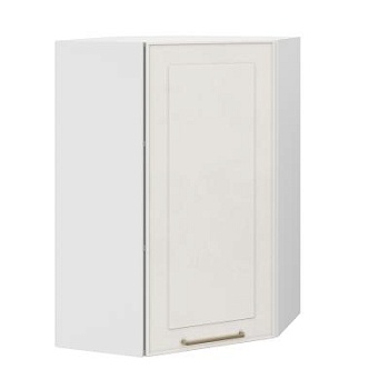 Шкаф верхний угловой (премьер)  ШВУ 600Н Милена белый арт (МДФ 16мм МС София) Шкаф верхний угловой (премьер)  ШВУ 600Н Милена белый арт (МДФ 16мм МС София)