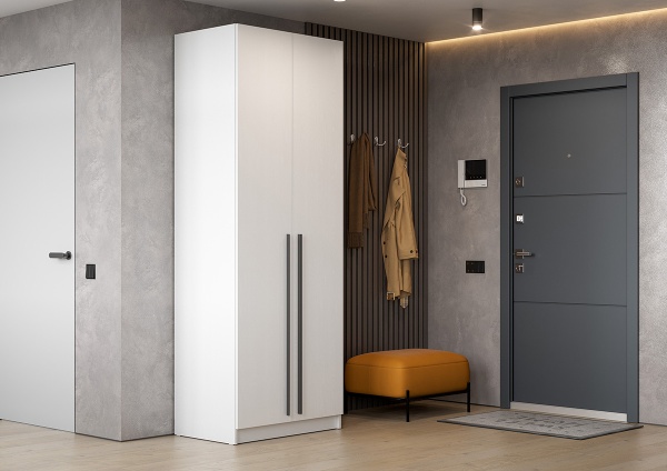 шкаф распашной Берген ПРО ШК-800 белое дерево/белое дерево