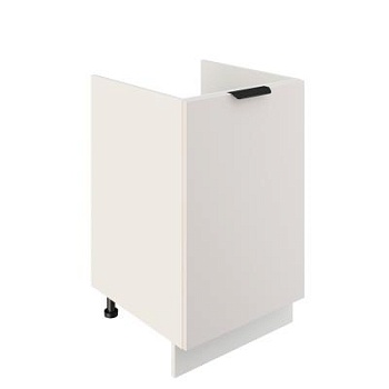 Шкаф нижний под мойку ШНМ 500 Корпус: ЛДСП белый 16мм; фасад: фрезеровка Норд, МДФ софт даймонд 16 мм