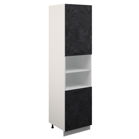 Пенал (премьер) ПД600Н-11 Корпус: ЛДСП белый 16мм; фасад: фрезеровка Нувель, МДФ бетон черный 16мм Пенал (премьер) ПД600Н-11 Корпус: ЛДСП белый 16мм; фасад: фрезеровка Нувель, МДФ бетон черный 16мм