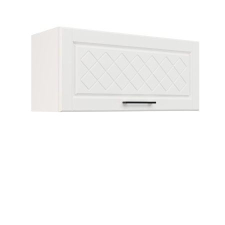 Шкаф верхний горизонтальный ШВГ 800 Корпус: ЛДСП белый 16мм; фасад: фрезеровка Барселона, МДФ белое дерево 16мм Шкаф верхний горизонтальный ШВГ 800 Корпус: ЛДСП белый 16мм; фасад: фрезеровка Барселона, МДФ белое дерево 16мм