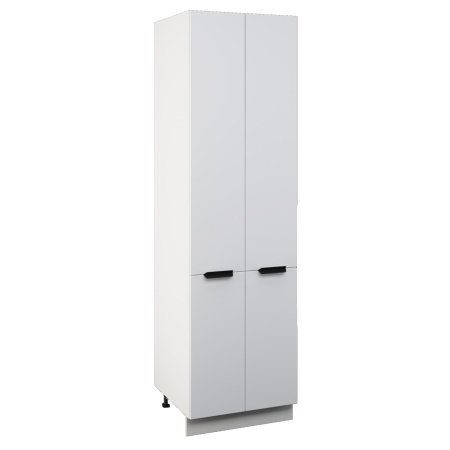 Пенал П2 600 Корпус: ЛДСП белый 16мм; фасад: фрезеровка Норд, МДФ софт даймонд 16 мм