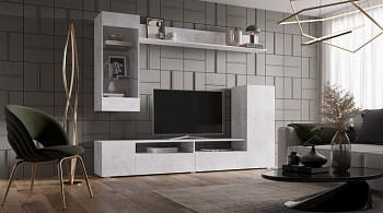 Модульная гостиная Даллас Цемент светлый