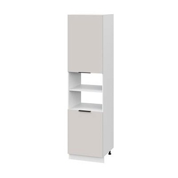 Пенал (премьер) ПД600Н-11 Корпус: ЛДСП белый 16мм; фасад: фрезеровка Оливия, МДФ моно керамика 16 мм