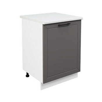 Шкаф нижний ШН 600-1 Корпус: ЛДСП белый 16мм; фасад: фрезеровка Кельн, МДФ софт карамель 16 мм Шкаф нижний ШН 600-1 Корпус: ЛДСП белый 16мм; фасад: фрезеровка Кельн, МДФ софт карамель 16 мм