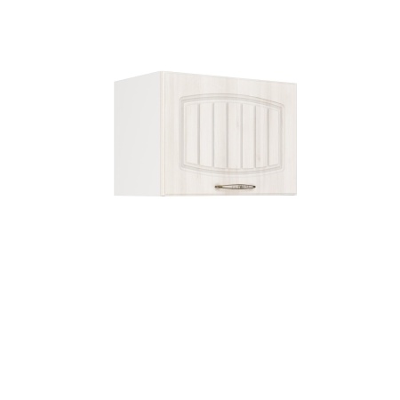 Шкаф верхний горизонтальный ШВГ 500 Корпус: ЛДСП белый 16мм; фасад: фрезеровка Гренада, МДФ сандал 16мм