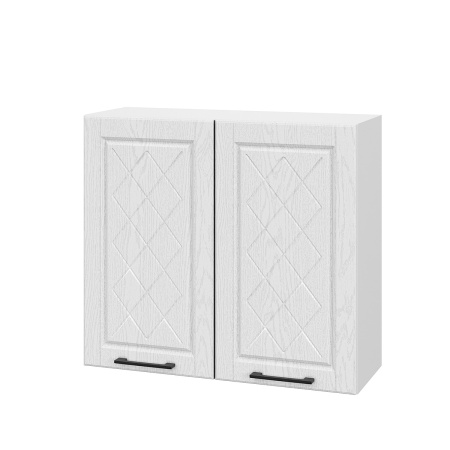 Шкаф верхний ШВ 800 Барселона белый массив (МДФ 16мм МС София)