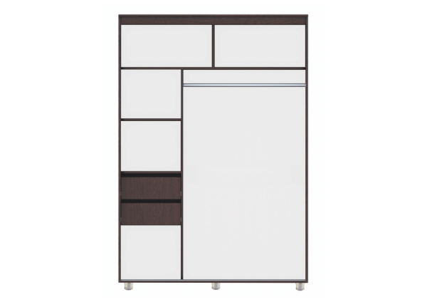 КОМФОРТ-12 ПРАЙМ 1,5м Шкаф "без зеркал" Дуб крафт / Светлый