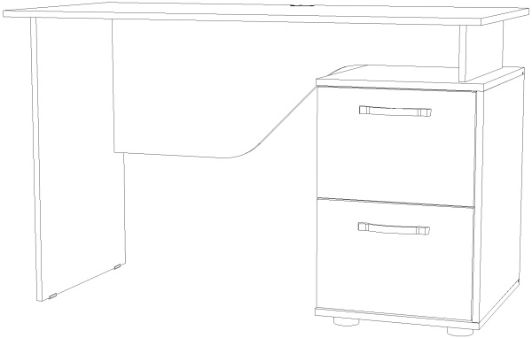 Стол с ящиками Ральф Анкор светлый