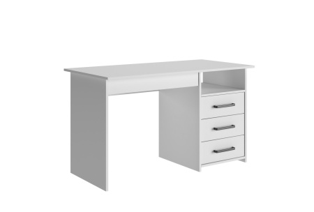 ЛИК-5 Стол письменный СП-3 Корпус - Белый (Гладкий)  Фасад ЛДСП - Белый (Гладкий)