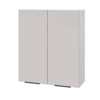 Шкаф верхний (премьер) ШВ 800Н Корпус: ЛДСП белый 16мм; фасад: фрезеровка Оливия, МДФ моно керамика 16 мм