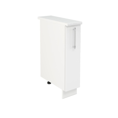 Шкаф шижний ШНБ 200 Корпус: ЛДСП белый 16мм; фасад: фрезеровка Олива, МДФ глянец белый 16мм