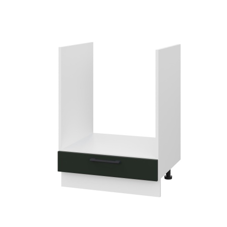 Шкаф нижний духовой ШНД 600 Корпус: ЛДСП белый 16мм; фасад: фрезеровка Кельн, МДФ софт пихтовый зеленый 16 мм Шкаф нижний духовой ШНД 600 Корпус: ЛДСП белый 16мм; фасад: фрезеровка Кельн, МДФ софт пихтовый зеленый 16 мм