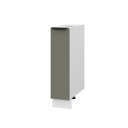 Шкаф шижний ШНБ 200 Корпус: ЛДСП белый 16мм; фасад: фрезеровка Норд, МДФ софт лайт хаки 16 мм