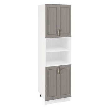 Пенал ПД600-22 Корпус: ЛДСП белый 16мм; фасад: фрезеровка Лондон, МДФ дуб графит 16мм Пенал ПД600-22 Корпус: ЛДСП белый 16мм; фасад: фрезеровка Лондон, МДФ дуб графит 16мм