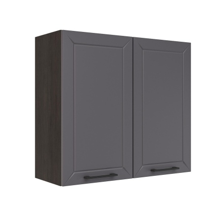 Шкаф верхний ШВ 800 Корпус: ЛДСП венге 16мм; фасад: фрезеровка Кельн, МДФ софт смок 16мм