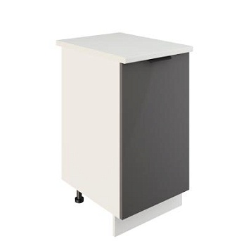 Шкаф нижний ШН 450 Корпус: ЛДСП белый 16мм; фасад: фрезеровка Норд, МДФ софт маренго 16 мм